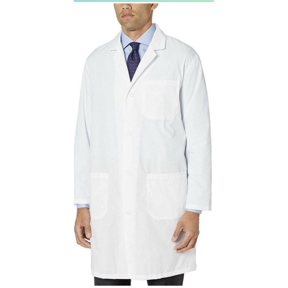 Fashion Seal Healthcare Knee Length White Lab Coat - Picture 2 of 12